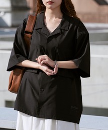 WILD THINGS | WILD THINGS/ワイルドシングス OPEN COLLAR POCKET SHIRT ミリタリータグ オープンカラーシャツ 2026年春夏(シャツ/ブラウス)