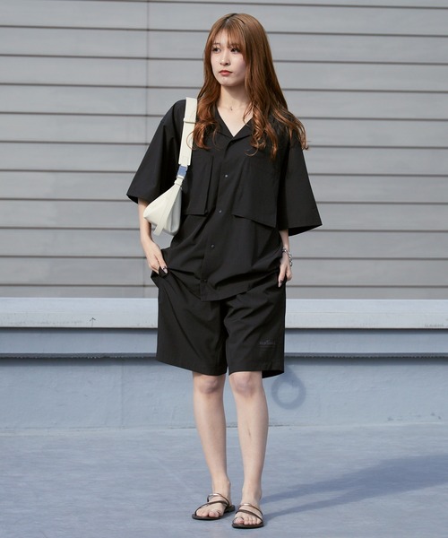 WILD THINGS（ワイルドシングス）の「WILD THINGS/ワイルドシングス OPEN COLLAR POCKET SHIRT ミリタリータグ オープンカラーシャツ 2026年春夏（シャツ/ブラウス・メンズ・ブラック/グレー・M/L/XL）」の3枚目の写真