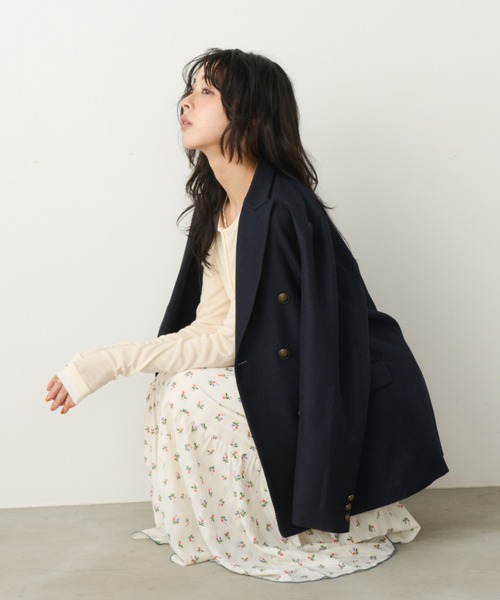 Unitage（ユニテージ）の「小花ティアードスカート（スカート・レディース・アイボリー/ブルー/ネイビー・FREE）」の21枚目の写真