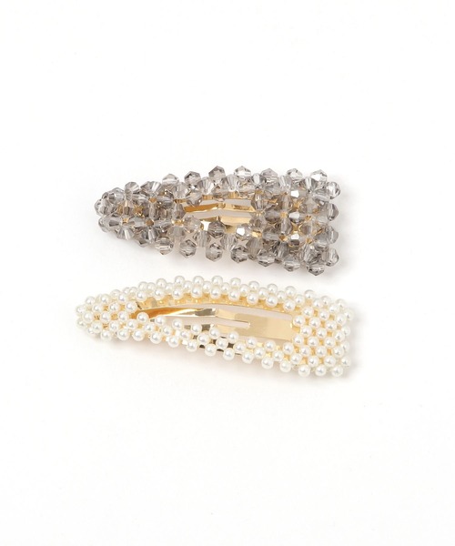 GLOBAL WORK（グローバルワーク）の「2点セットパールヘアクリップ/637872（ヘアピン・レディース・ホワイト/ブラウン/オフホワイト/ブラック/その他・FREE）」の5枚目の写真