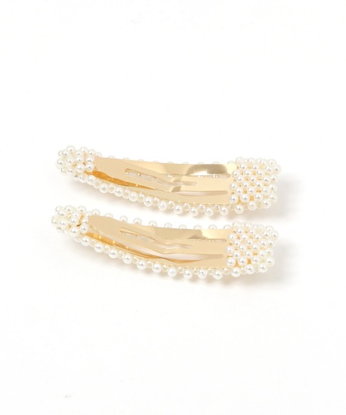 GLOBAL WORK（グローバルワーク）の「2点セットパールヘアクリップ/637872（ヘアピン・レディース・ホワイト/ブラウン/オフホワイト/ブラック/その他・FREE）」の6枚目の写真