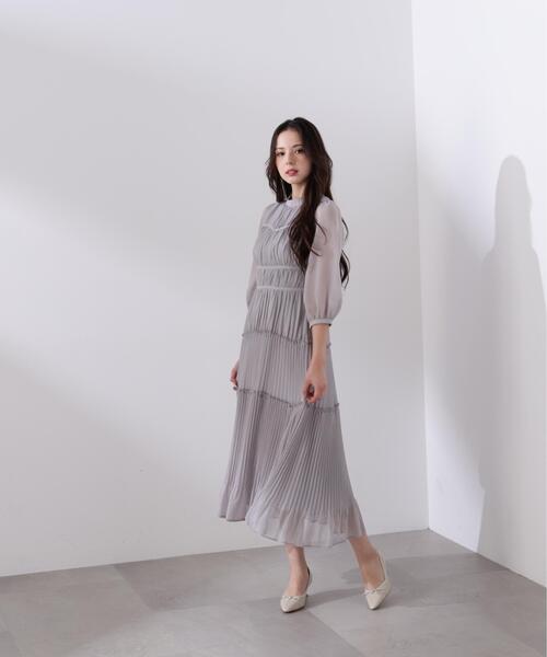 PROPORTION BODY DRESSING(プロポーションボディドレッシング)の「<L>プリーツロングワンピース / 1216140202(ワンピース・レディース・グレー/ピンク・MEDIUM/P/S/SMALL)」の14枚目の写真