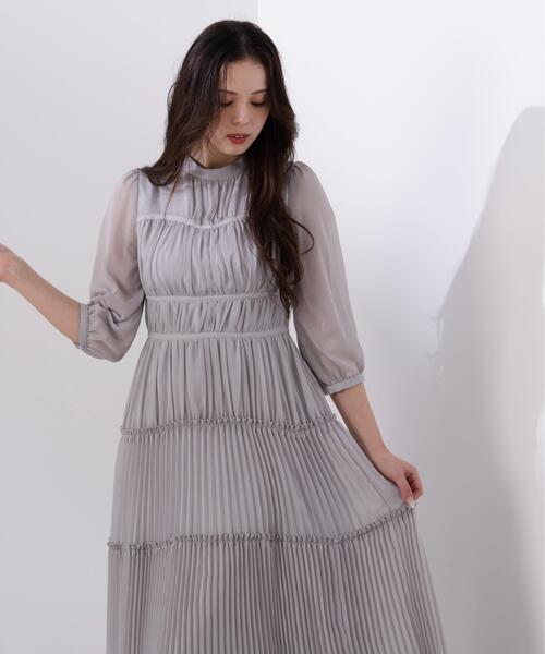 PROPORTION BODY DRESSING(プロポーションボディドレッシング)の「<L>プリーツロングワンピース / 1216140202(ワンピース・レディース・グレー/ピンク・MEDIUM/P/S/SMALL)」の15枚目の写真