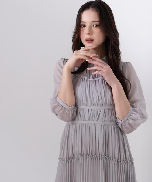 PROPORTION BODY DRESSING(プロポーションボディドレッシング)の「<L>プリーツロングワンピース / 1216140202(ワンピース・レディース・グレー/ピンク・MEDIUM/P/S/SMALL)」の16枚目の写真