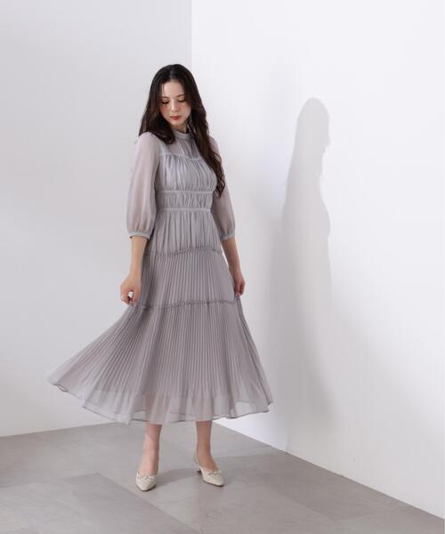 PROPORTION BODY DRESSING（プロポーションボディドレッシング）の「＜Ｌ＞プリーツロングワンピース / 1216140202（ワンピース・レディース・グレー/ピンク・MEDIUM/P/S/SMALL）」の5枚目の写真