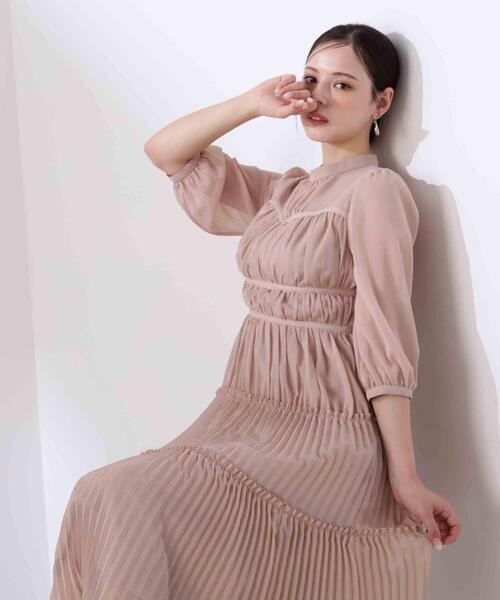 PROPORTION BODY DRESSING（プロポーションボディドレッシング）の「＜Ｌ＞プリーツロングワンピース / 1216140202（ワンピース・レディース・グレー/ピンク・MEDIUM/P/S/SMALL）」の11枚目の写真