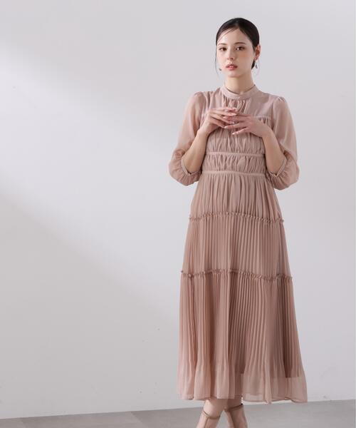 PROPORTION BODY DRESSING（プロポーションボディドレッシング）の「＜Ｌ＞プリーツロングワンピース / 1216140202（ワンピース・レディース・グレー/ピンク・MEDIUM/P/S/SMALL）」の13枚目の写真