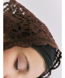 LAGUNAMOON（ラグナムーン）の「ニットレース刺繍スカーフ（その他ヘアアクセサリー）」