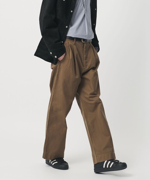 BEAUTY&YOUTH UNITED ARROWS(ビューティーアンドユースユナイテッドアローズ)の「HI-LINE 3PLY チノ トラウザース(チノパンツ・メンズ・ダークブラウン/ベージュ・L/S/M/XL)」の1枚目の写真