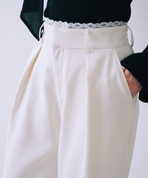 SELFIST(セルフィスト)の「【セットアップ対応】ウエストレースワイドパンツ 春服 夏服(その他パンツ・レディース・アイボリー/ネイビー/グレー・36/38)」の19枚目の写真