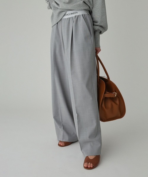 PROTAGONISTA（プロタゴニスタ）の「【PROTAGONISTA】＜別注＞リラックスパンツ【手洗い可】（その他パンツ・レディース・ライトグレー/ベージュ・フリー）」の3枚目の写真