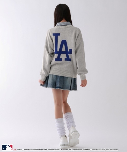 repipi armario(レピピ アルマリオ)の「【MLB】ルーズニットトップス(ニット/セーター・キッズ・ブラック/オフホワイト/グレー・MEDIUM/LARGE)」の11枚目の写真