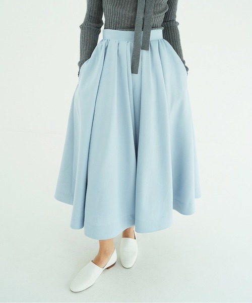 CLANE（クラネ）の「VOLUME FLARE SKIRT（スカート・レディース・ブラック/ブルー/アイボリー・0/1）」の3枚目の写真