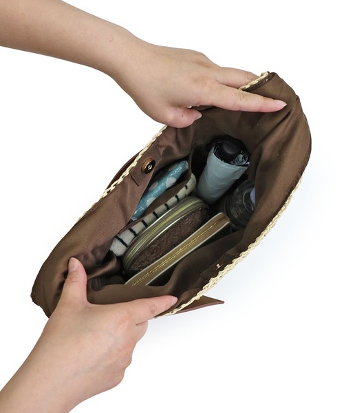 MIAN （ミアン）の「ニュアンスバックルワンショルダーバッグ【詳細動画あり】（かごバッグ・レディース・ブラック/ブラウン・FREE）」の12枚目の写真