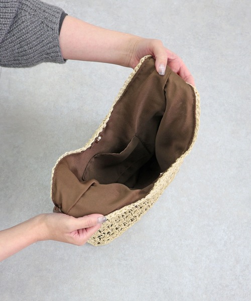 MIAN （ミアン）の「ニュアンスバックルワンショルダーバッグ【詳細動画あり】（かごバッグ・レディース・ブラック/ブラウン・FREE）」の7枚目の写真