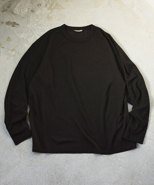 FREAK'S STORE（フリークスストア）の「SUPER MERINO WOOL×INKEEP クルーネック ロングスリーブTシャツ（Tシャツ/カットソー・メンズ・ブラック/ホワイト・X-LARGE/LARGE/MEDIUM/SMALL）」の16枚目の写真