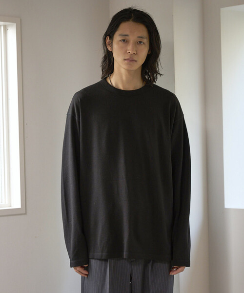 FREAK'S STORE（フリークスストア）の「SUPER MERINO WOOL×INKEEP クルーネック ロングスリーブTシャツ（Tシャツ/カットソー・メンズ・ブラック/ホワイト・X-LARGE/LARGE/MEDIUM/SMALL）」の17枚目の写真