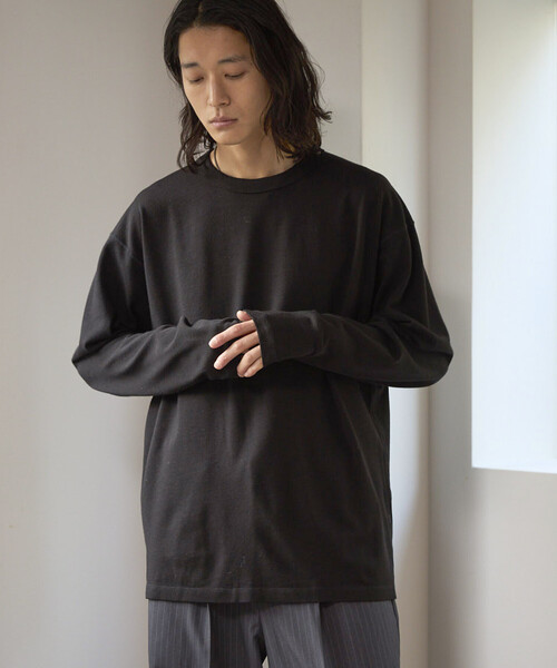 FREAK'S STORE（フリークスストア）の「SUPER MERINO WOOL×INKEEP クルーネック ロングスリーブTシャツ（Tシャツ/カットソー・メンズ・ブラック/ホワイト・X-LARGE/LARGE/MEDIUM/SMALL）」の18枚目の写真