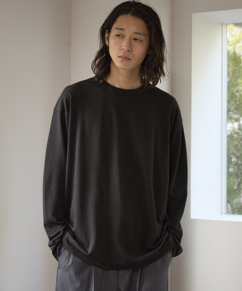 FREAK'S STORE（フリークスストア）の「SUPER MERINO WOOL×INKEEP クルーネック ロングスリーブTシャツ（Tシャツ/カットソー・メンズ・ブラック/ホワイト・X-LARGE/LARGE/MEDIUM/SMALL）」の21枚目の写真
