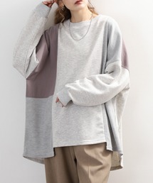 myke（ミーカ）の「myke TC裏毛 ワッフル　切替え チュニック プルオーバー（チュニック）」