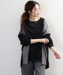 myke（ミーカ）の「myke TC裏毛 ワッフル　切替え チュニック プルオーバー（チュニック）」