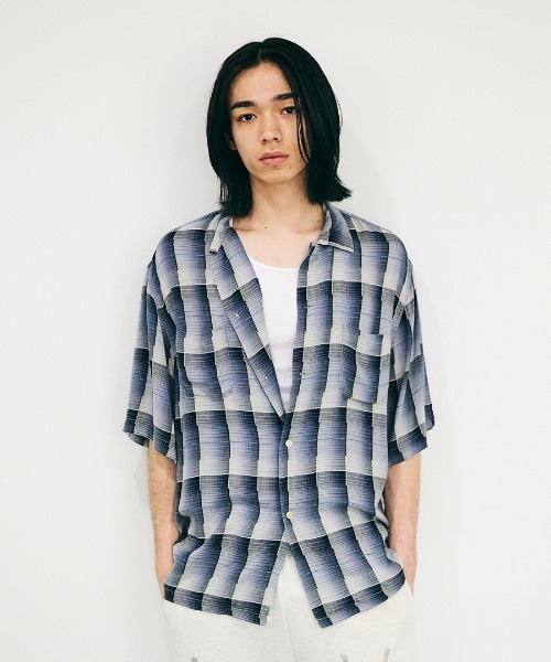 TOWNCRAFT / タウンクラフト 60S OMBRE LOOP COLLAR S/S SHIRTS