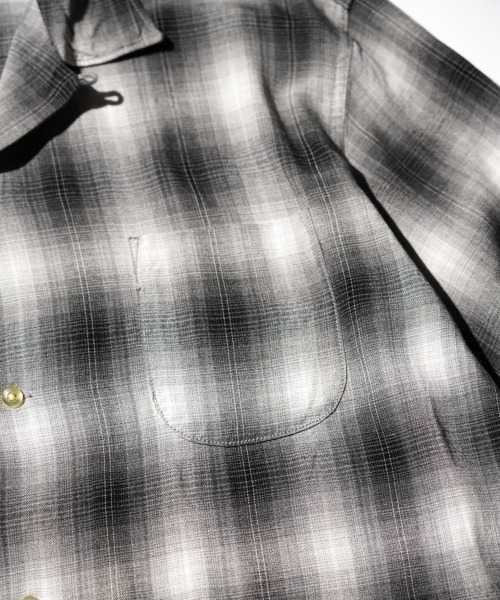 TOWNCRAFT(タウンクラフト)の「TOWNCRAFT / タウンクラフト 60S OMBRE LOOP COLLAR S/S SHIRTS オンブレチェック ループカラー 半袖シャツ(シャツ/ブラウス・メンズ・ブラック/グレー/グリーン/グレー系その他・MEDIUM/LARGE/SMALL)」の7枚目の写真