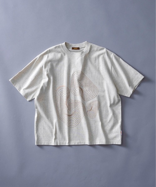 CIVVY.(シヴィ―)の「π Graphic Cotton Tee - 円周率 グラフィック コットン Tシャツ -(Tシャツ/カットソー・メンズ・アイボリー/ネイビー/レッド・LARGE/MEDIUM)」の6枚目の写真