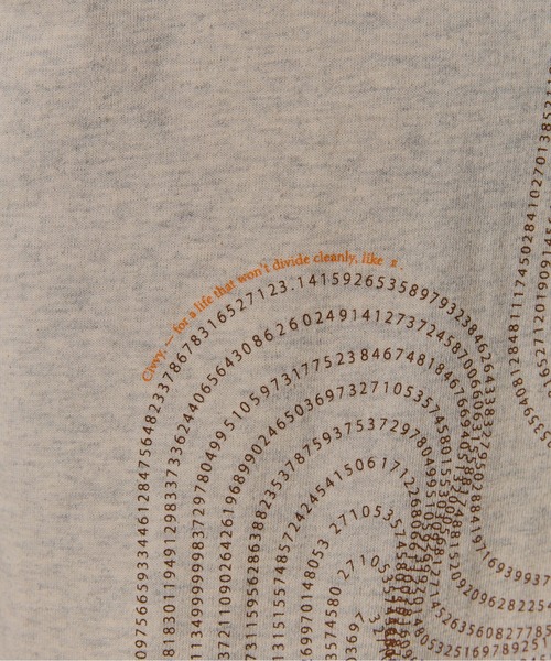 CIVVY.(シヴィ―)の「π Graphic Cotton Tee - 円周率 グラフィック コットン Tシャツ -(Tシャツ/カットソー・メンズ・アイボリー/ネイビー/レッド・LARGE/MEDIUM)」の16枚目の写真