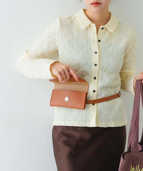 RODE SKO（ロデスコ）の「『MADE IN JAPAN』 ウエストポーチベルトバッグ（ボディバッグ/ウエストポーチ・レディース・ブラック/キャメル/オフホワイト・ONE）」の12枚目の写真