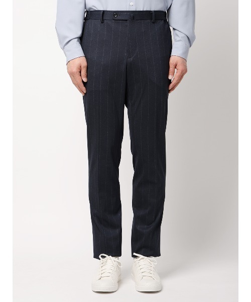 SUIT SQUARE（スーツスクエア）の「SMACTIVE テーパードパンツ ウォッシャブル ストレッチ TRジャージー ストライプ（スラックス・メンズ・グレー/ネイビー・L/M/S/SS/4L/3L/LL）」の10枚目の写真