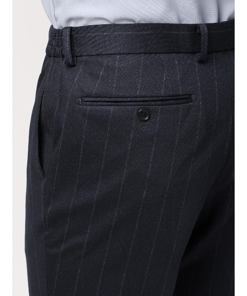 SUIT SQUARE（スーツスクエア）の「SMACTIVE テーパードパンツ ウォッシャブル ストレッチ TRジャージー ストライプ（スラックス・メンズ・グレー/ネイビー・L/M/S/SS/4L/3L/LL）」の14枚目の写真