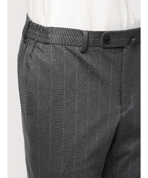 SUIT SQUARE（スーツスクエア）の「SMACTIVE テーパードパンツ ウォッシャブル ストレッチ TRジャージー ストライプ（スラックス・メンズ・グレー/ネイビー・L/M/S/SS/4L/3L/LL）」の22枚目の写真
