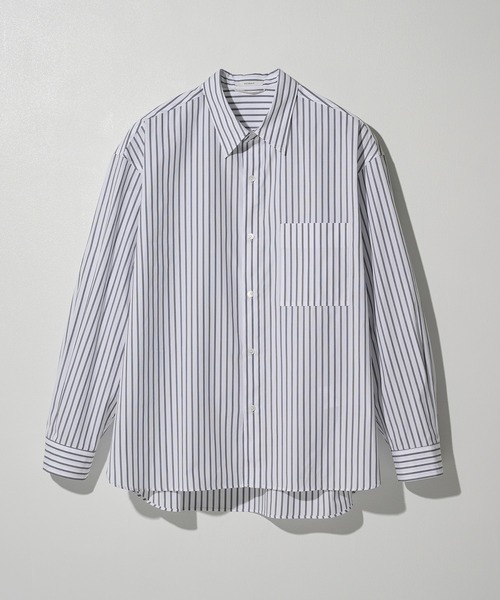 STUDIOUS(ステュディオス)の「【STUDIOUS】Clear broad Shirts(シャツ/ブラウス・メンズ・チェック/ストライプ/サックスブルー/ホワイト・2/1/3)」の4枚目の写真