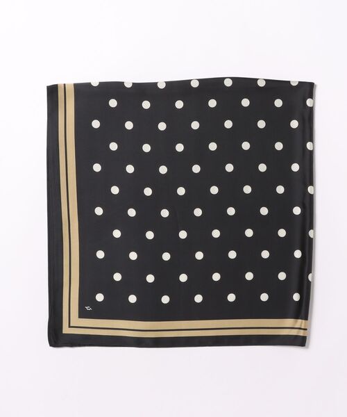 LOWRYS FARM(ローリーズファーム)の「ド ットスカーフ90*90 638571(バンダナ/スカーフ・レディース・アイボリー/ブラック・FREE)」の1枚目の写真