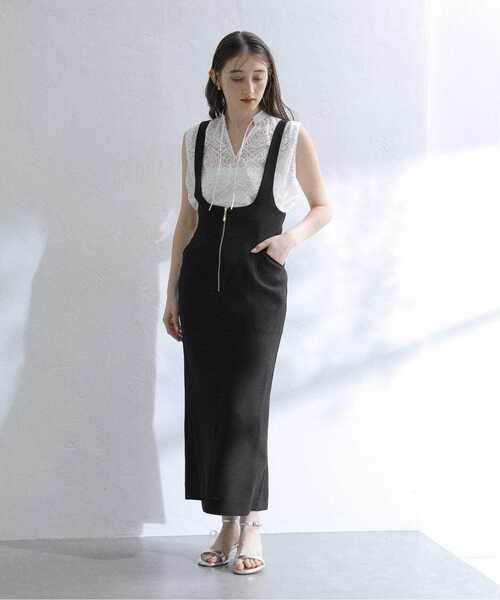 La TOTALITE（ラトータリテ）の「《追加》【洗える】フロントジップジャンスカ（スカート・レディース・ホワイト/ブラック・38/36）」の4枚目の写真