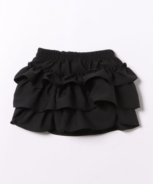 URBAN CHERRY（アーバンチェリー）の「【インナーパンツ付き】ティアードフリルデザインスカート（スカート・キッズ・ブラック・150cm/140cm/130cm/120cm/110cm）」の10枚目の写真