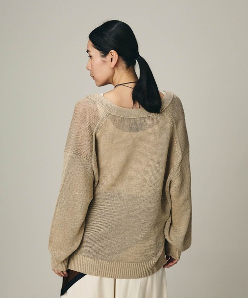 Chaos（カオス）の「Chaos(カオス)/ ノーマンリネンカーディガン（カーディガン/ボレロ・レディース・カーキ/ベージュ・FREE）」の10枚目の写真