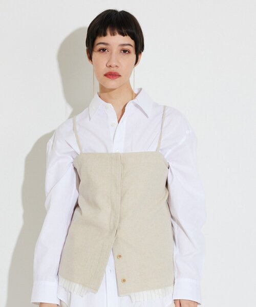 THE PAUSE(ザ ポーズ)の「【THE PAUSE】キャミブラウス(シャツ/ブラウス・レディース・ベージュ/ブラック・FREE)」の2枚目の写真