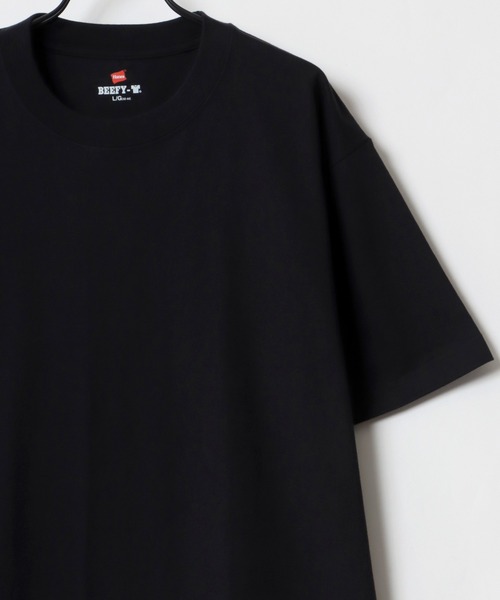 HANES(ヘインズ)の「Hanes/へインズ BEEFY/ビーフィー 2P 無地 クルーネック 半袖Tシャツ/パックT 2枚組セット/レディース メンズ(Tシャツ/カットソー・メンズ・ホワイト/ネイビー/グレー/ブラック・M/XL/L/S)」の9枚目の写真