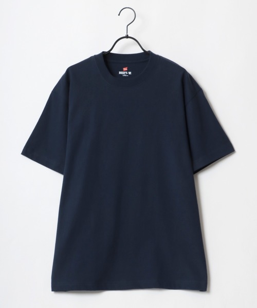 HANES(ヘインズ)の「Hanes/へインズ BEEFY/ビーフィー 2P 無地 クルーネック 半袖Tシャツ/パックT 2枚組セット/レディース メンズ(Tシャツ/カットソー・メンズ・ホワイト/ネイビー/グレー/ブラック・M/XL/L/S)」の15枚目の写真