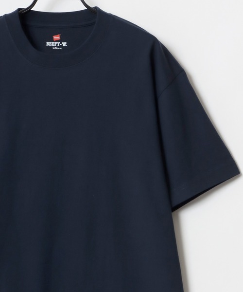 HANES(ヘインズ)の「Hanes/へインズ BEEFY/ビーフィー 2P 無地 クルーネック 半袖Tシャツ/パックT 2枚組セット/レディース メンズ(Tシャツ/カットソー・メンズ・ホワイト/ネイビー/グレー/ブラック・M/XL/L/S)」の11枚目の写真