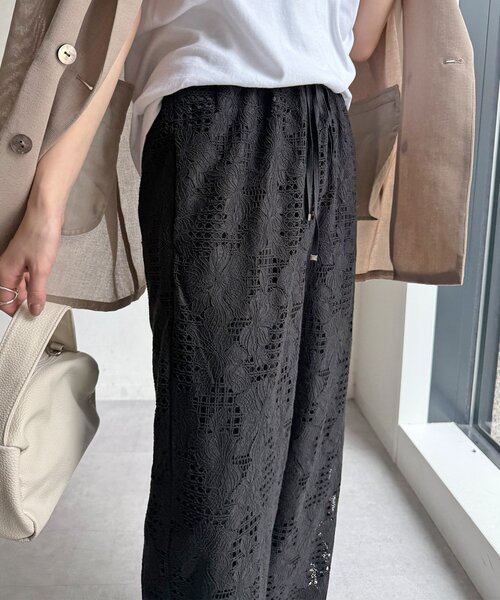 WEB限定】フラワーコードレースイージーパンツ（その他パンツ