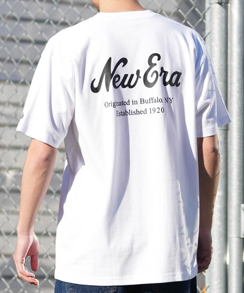 NEW ERA(ニューエラ)の「NEW ERA/ニューエラ メンズ 半そで Tシャツ ロゴ SS PF TEE CL NE(Tシャツ/カットソー・メンズ・ホワイト/ブラック・L/XXL/M/XL)」の2枚目の写真
