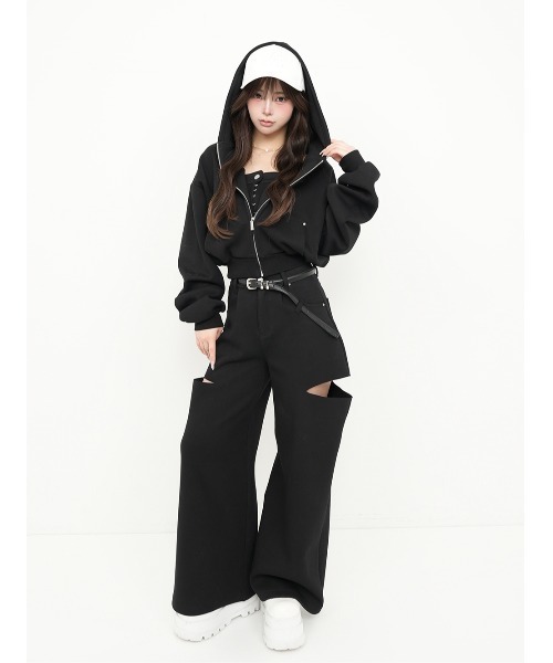 Darich(ダーリッチ)の「ボンディングスウェットサイドスリットワイドパンツ(その他パンツ・レディース・ホワイト/ブラック/グレー・S/M)」の12枚目の写真