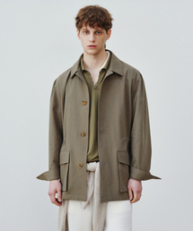 J'RIUM（ジェイリウム）の「ケインリネンハンティングジャケットカーキ（ミリタリージャケット）」