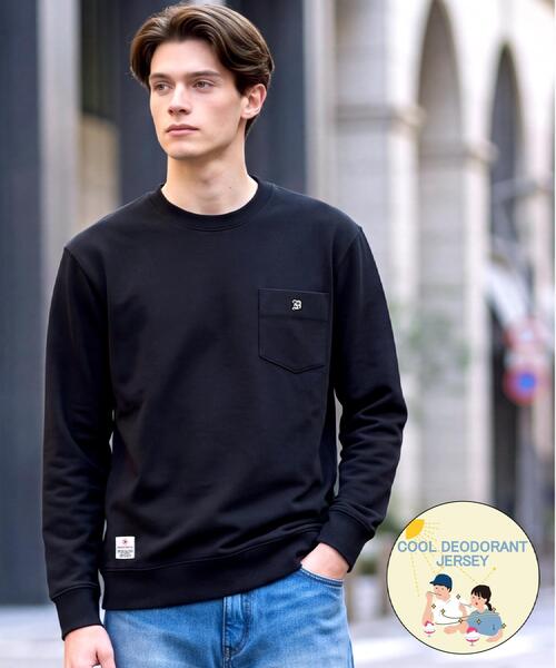 DRESSTERIOR(ドレステリア)の「【抗菌防臭/UVカット/しわ防止】クールデオドラント フライスロングTシャツ(Tシャツ/カットソー・メンズ・ブラック/ホワイト/サックスブルー/ブラウン系その他・92/90/94/91)」の2枚目の写真