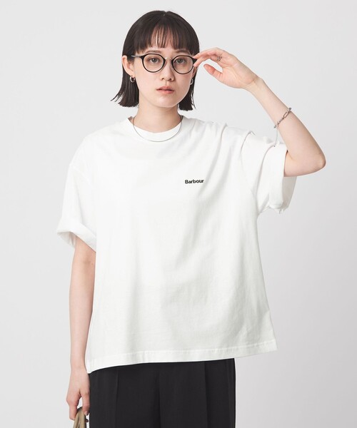 Barbour(バブアー)の「<Barbour>Marjorie ロゴ Tシャツ(Tシャツ/カットソー・レディース・オフホワイト/グレー系/ブラック/ライトブルー・M)」の2枚目の写真