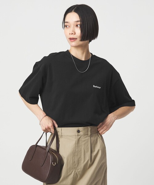 Barbour(バブアー)の「<Barbour>Marjorie ロゴ Tシャツ(Tシャツ/カットソー・レディース・オフホワイト/グレー系/ブラック/ライトブルー・M)」の3枚目の写真