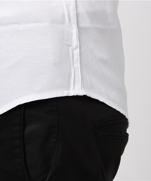 ARCADE（アーケード）の「ボタンダウン オックスフォードシャツ 半袖シャツ/選べるマルチ釦&ノーマル釦（シャツ/ブラウス・メンズ・ホワイト系2/ホワイト系1/ブラック系2/ネイビー系1/ブラック系1/サックスブルー系2/サックスブルー系1/ネイビー系2・M/LL/L）」の9枚目の写真